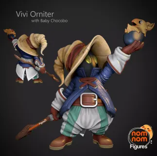 Final Fantasy IX - Vivi mit Chicobo